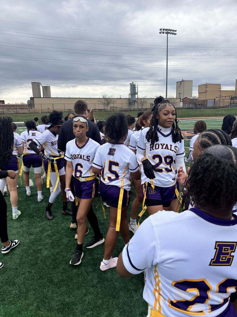 Erie High Royals Girl Flag Football Team.