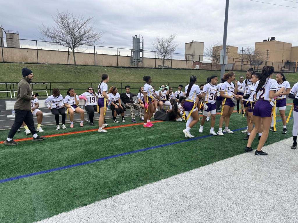 Erie High Royals Girl Flag Football Team.