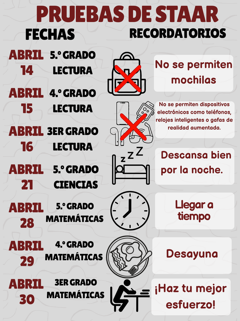 English testing flyer 