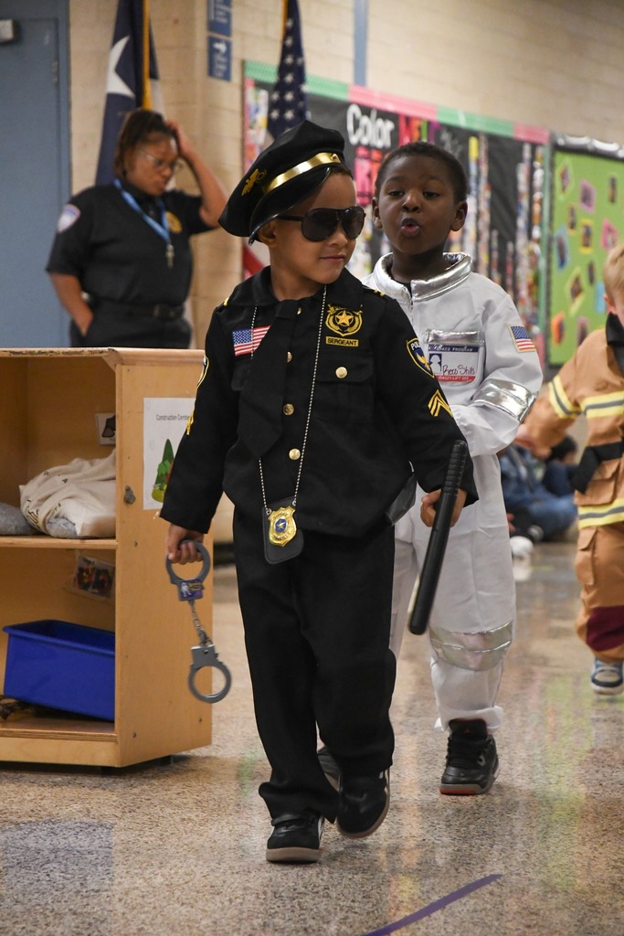 student dressed up as a police officer