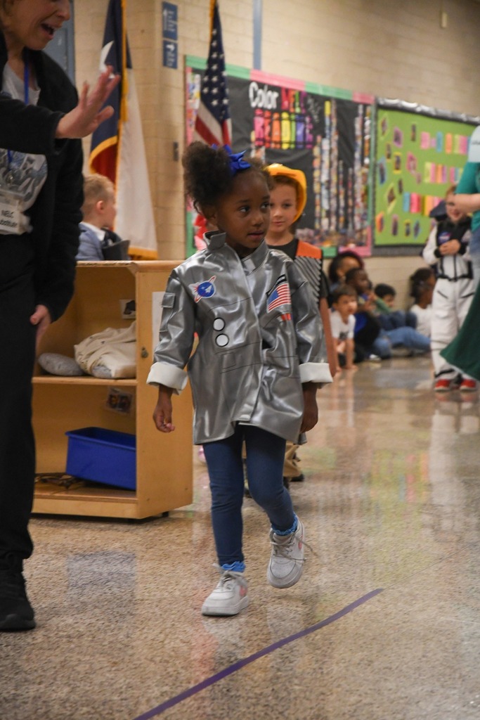 student dressed up as an astronaut