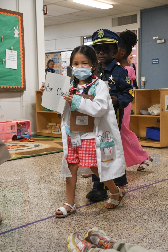 student dressed up as a doctor