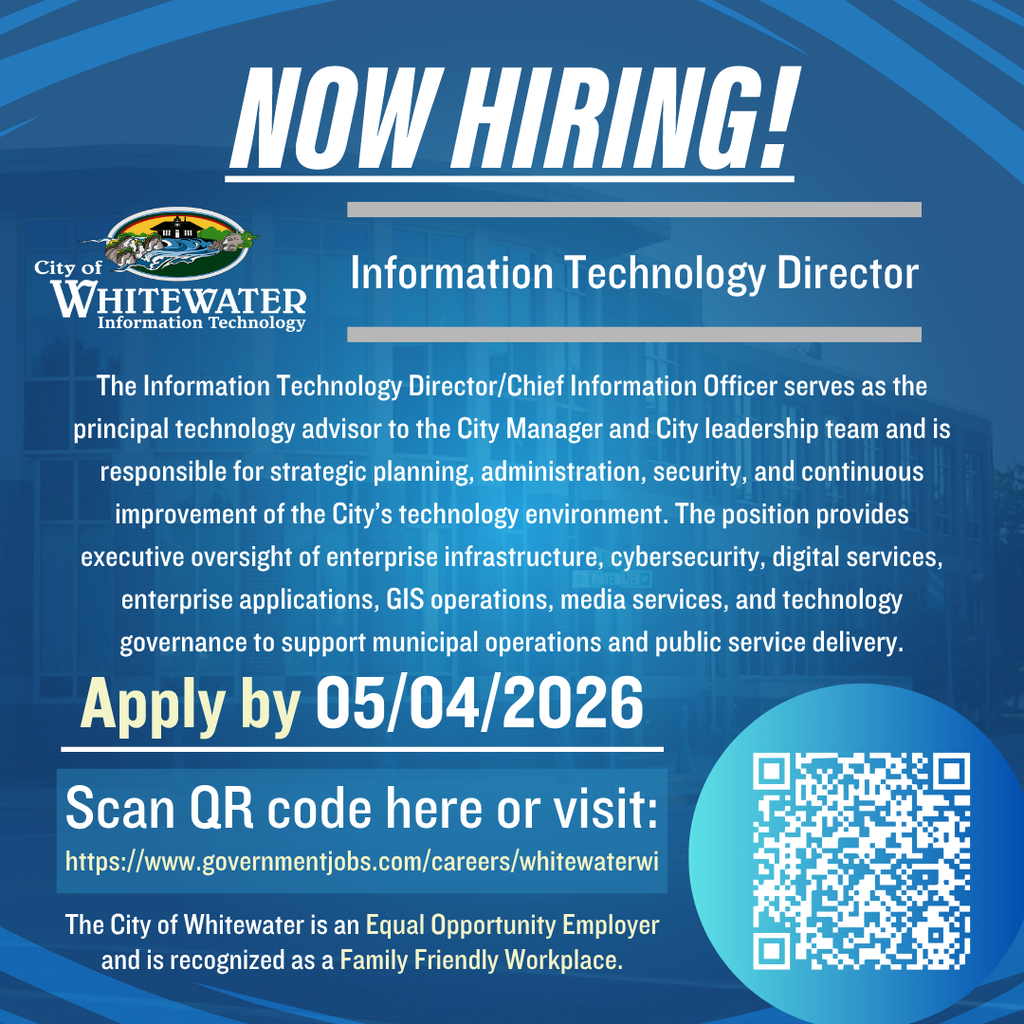 Now Hiring: Information Technology Director.