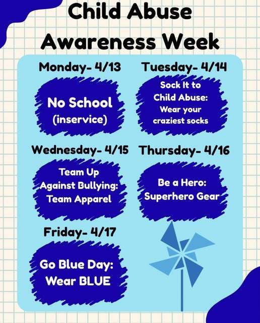 Child Abuse Awareness Week Flyer. 