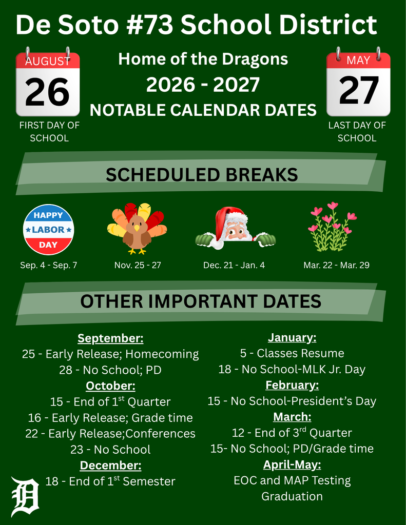 Photo of notable dates flyer. 
