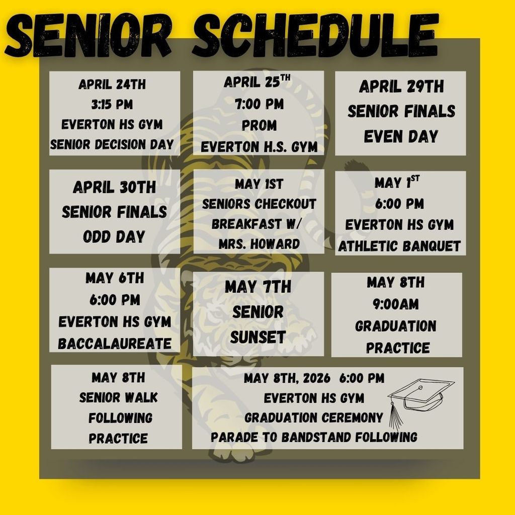 Senior Schedule