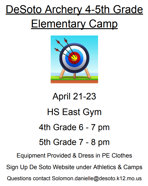 Camp flyer. 