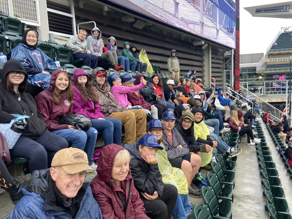 students in stadium seats