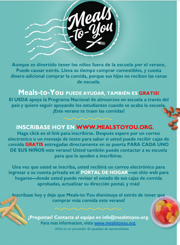 meals to you spanish