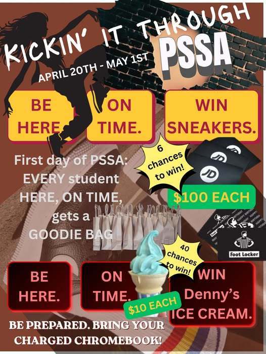 Kickin' It Through PSSA Flyer. 