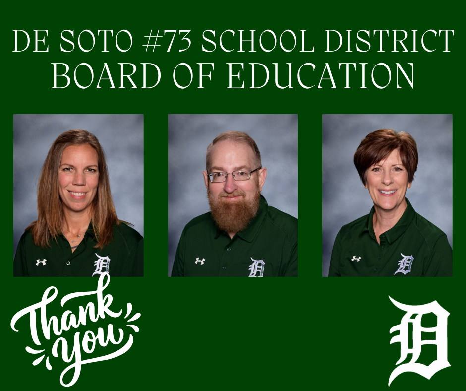 Photo of Board of Education members. 
