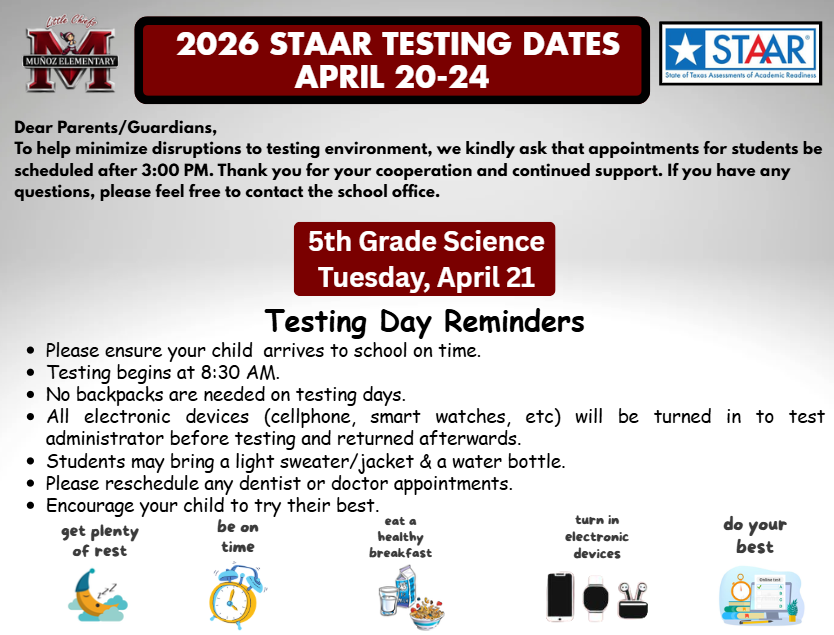 English Science Test Flyer
