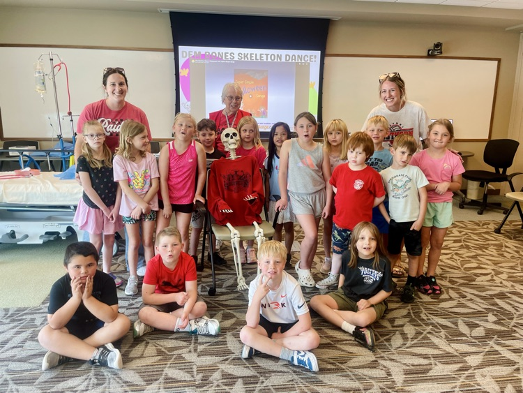 first grade class and teachers after hospital orientation 