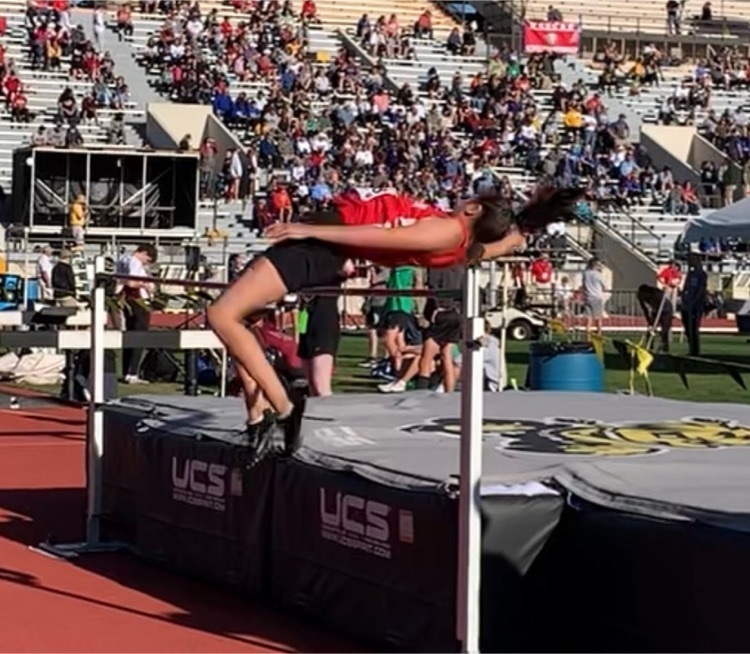 girl high jumping 