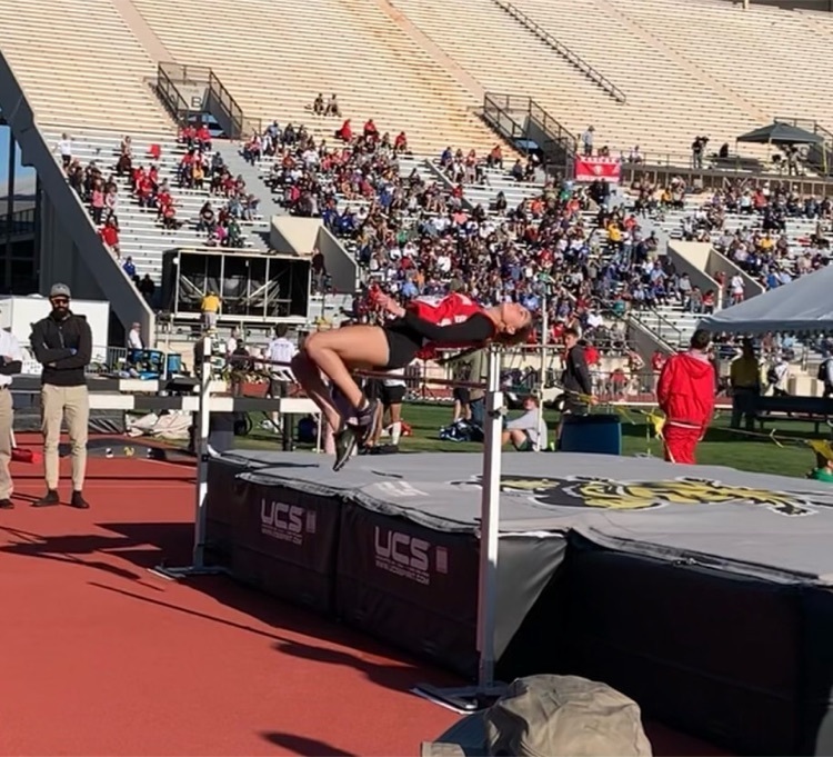 girl high jumping 