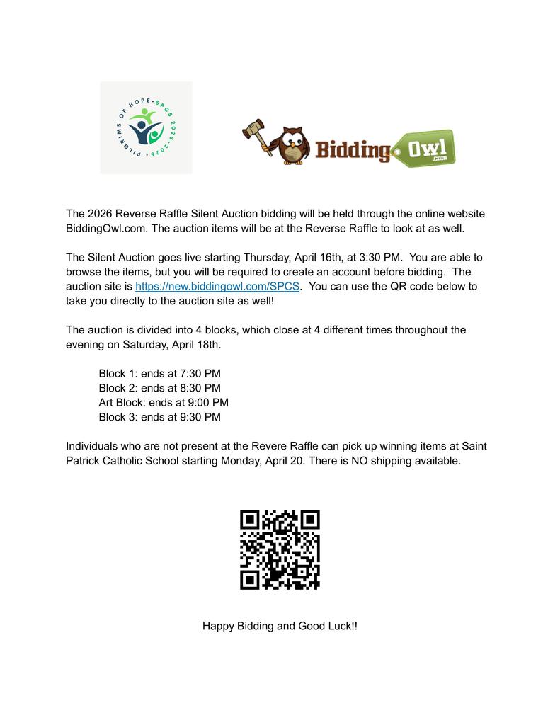 2026 Bidding Owl Flyer