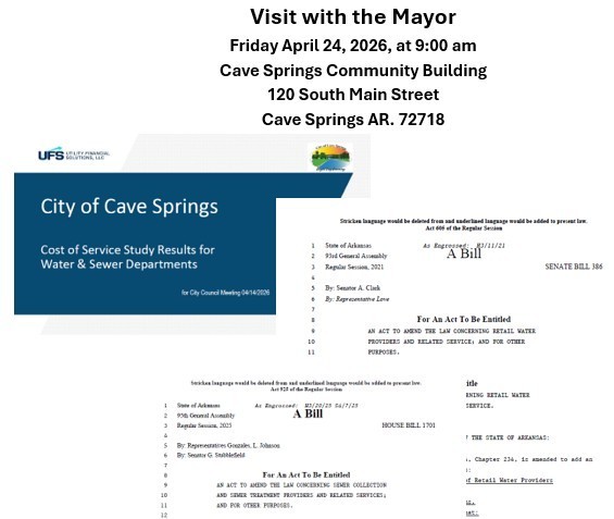 Visit with the Mayor, the last Friday of each month.