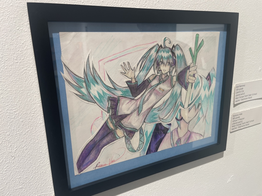 student drawing of an anime character