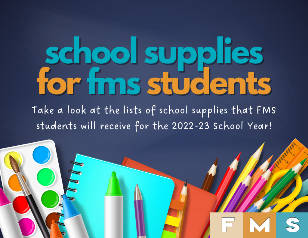 School supplies lists graphic