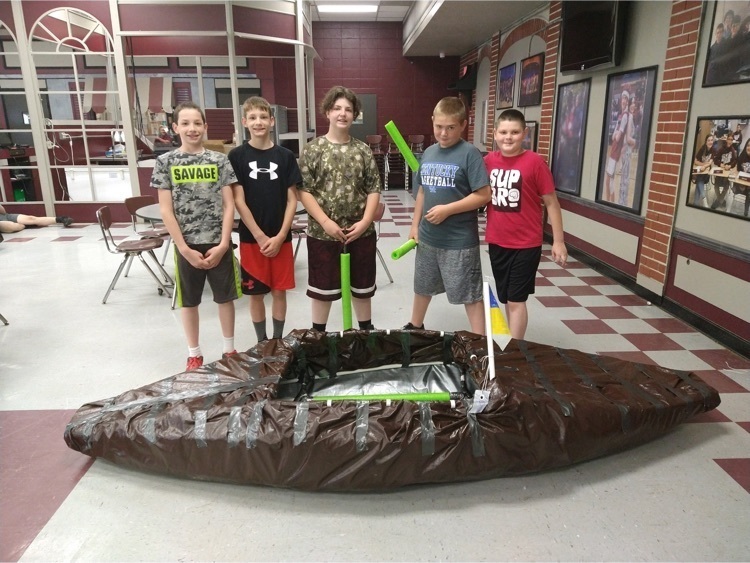 Our middle school group alongside the USSR Sinker