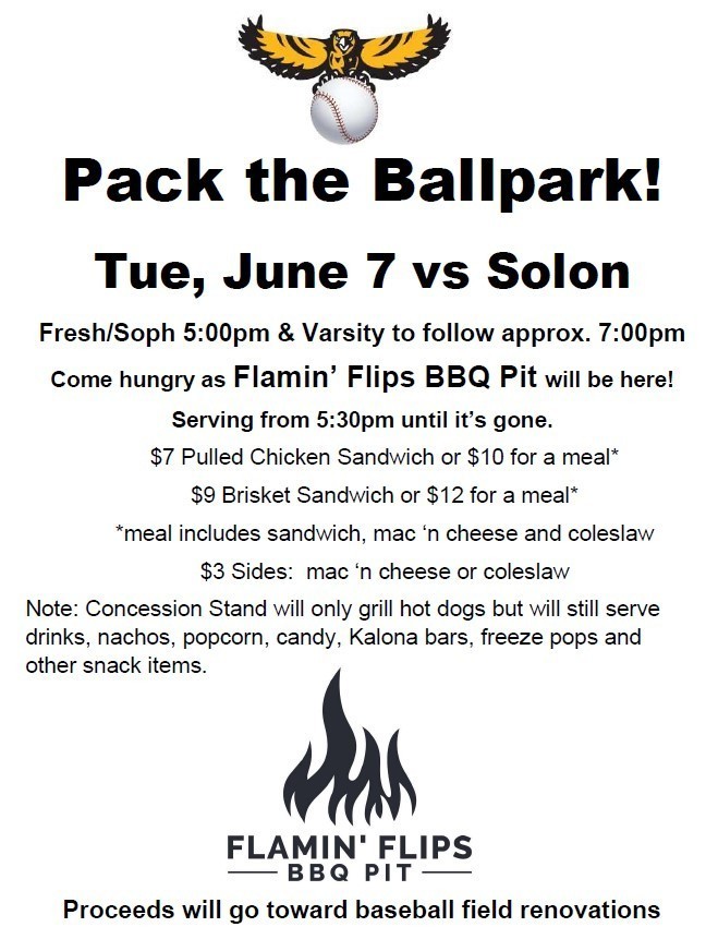Pack the Ballpark flyer