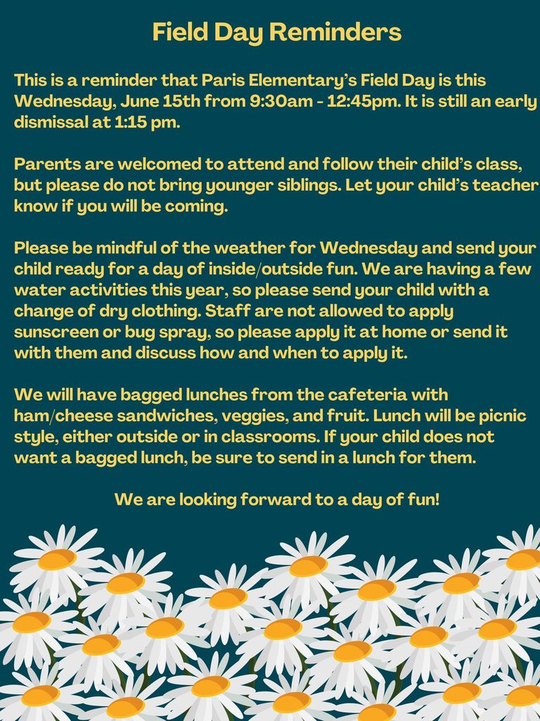 Field Day Reminder
