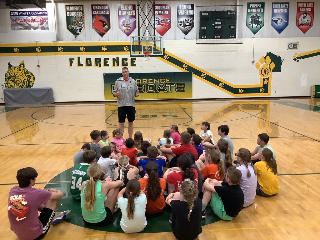 Students at Brian Butch basketball camp