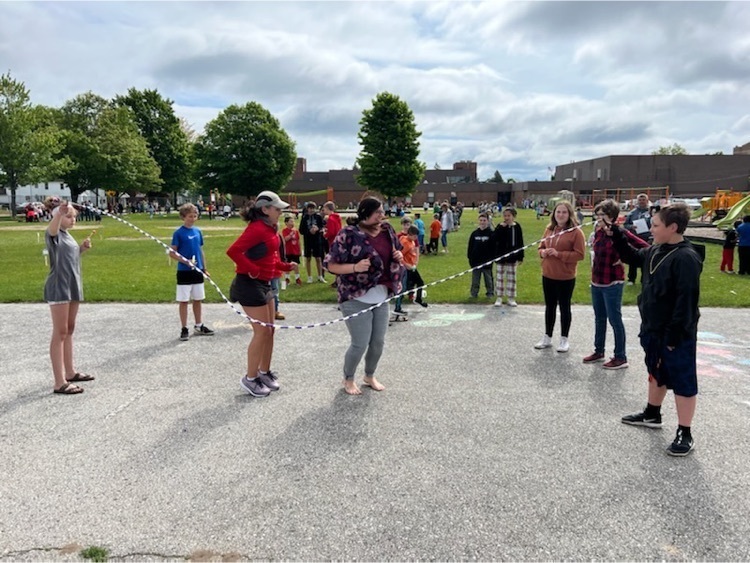 teachers playing jump rope