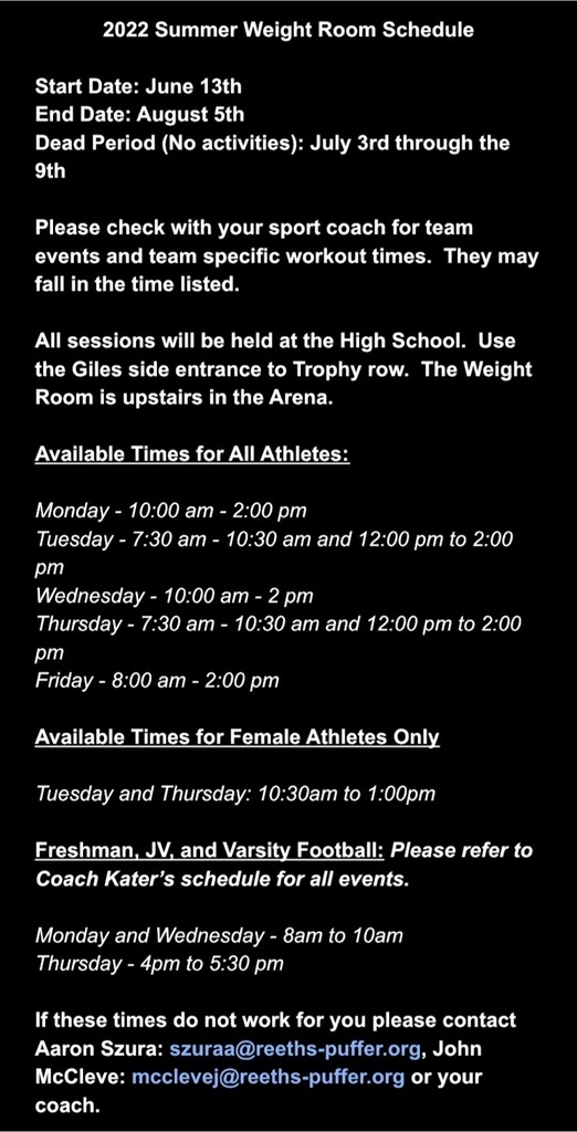 lifting schedule