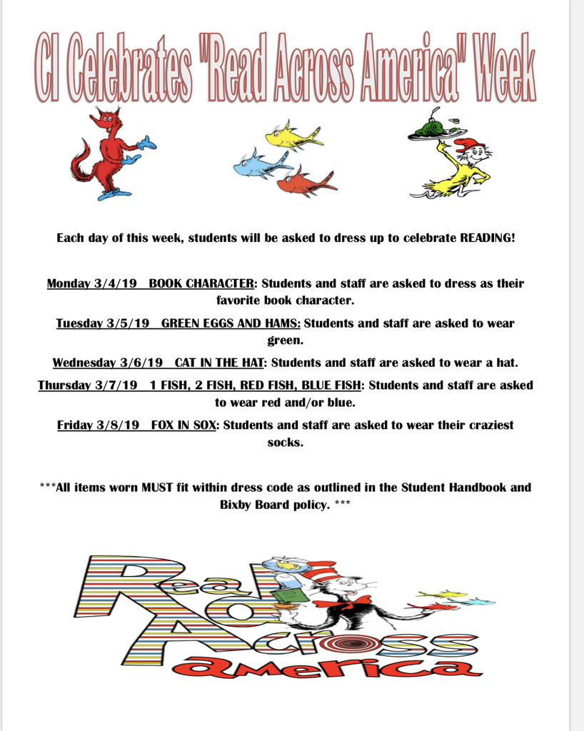 Read Across America Dress Up Days