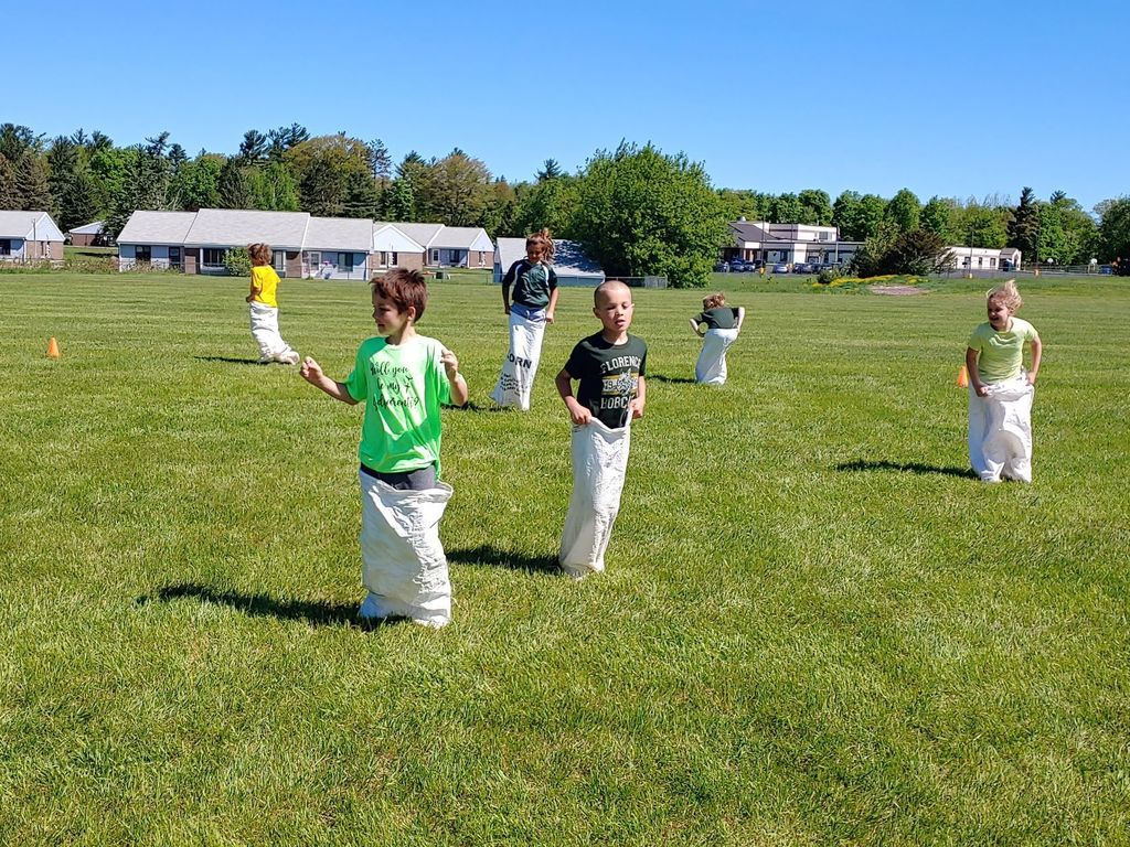 Elementary Students at Track & Field Day