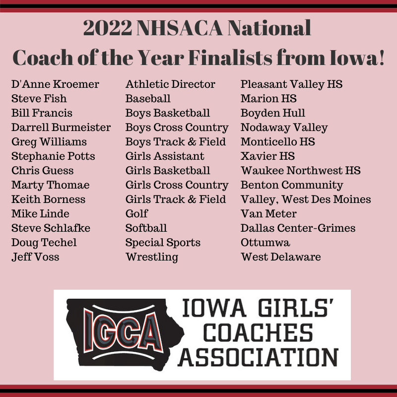 Benton Community's Marty Thomae Nominated for 2022  NHSACA National Coach of the year