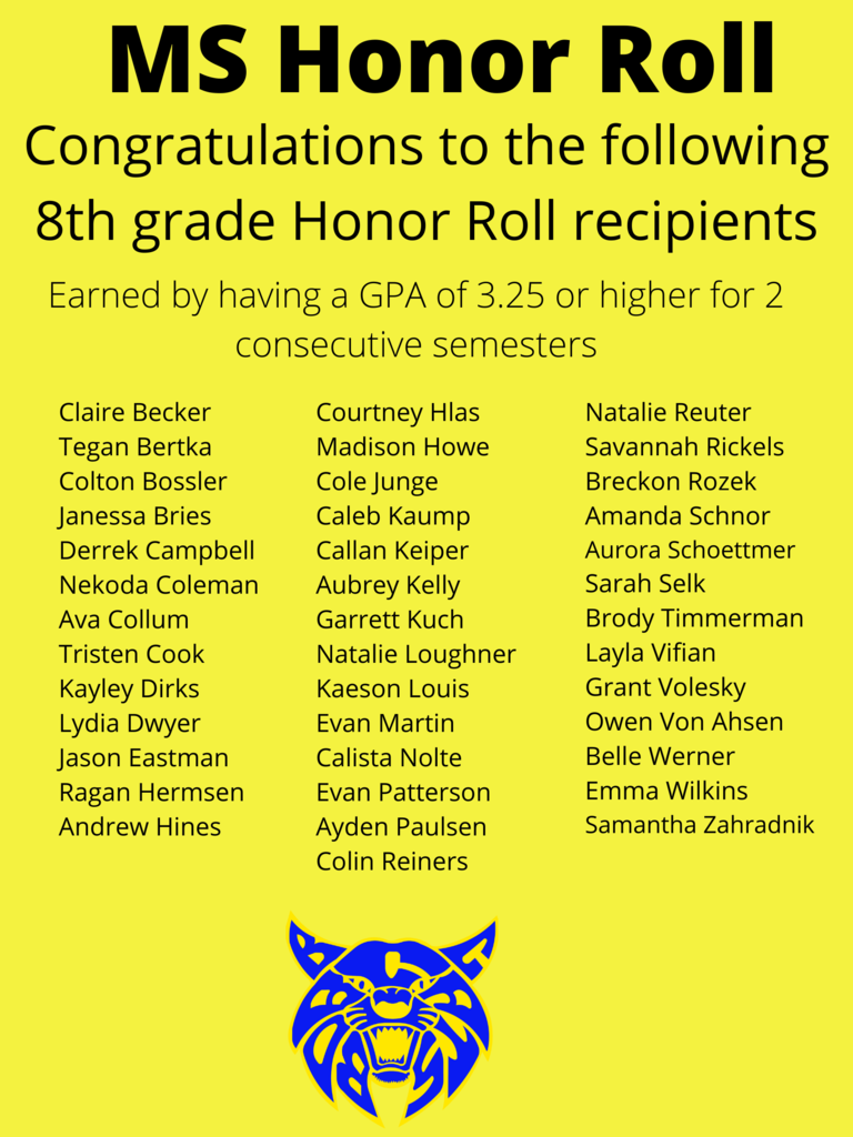 Benton Community MS Honor Roll 2022
