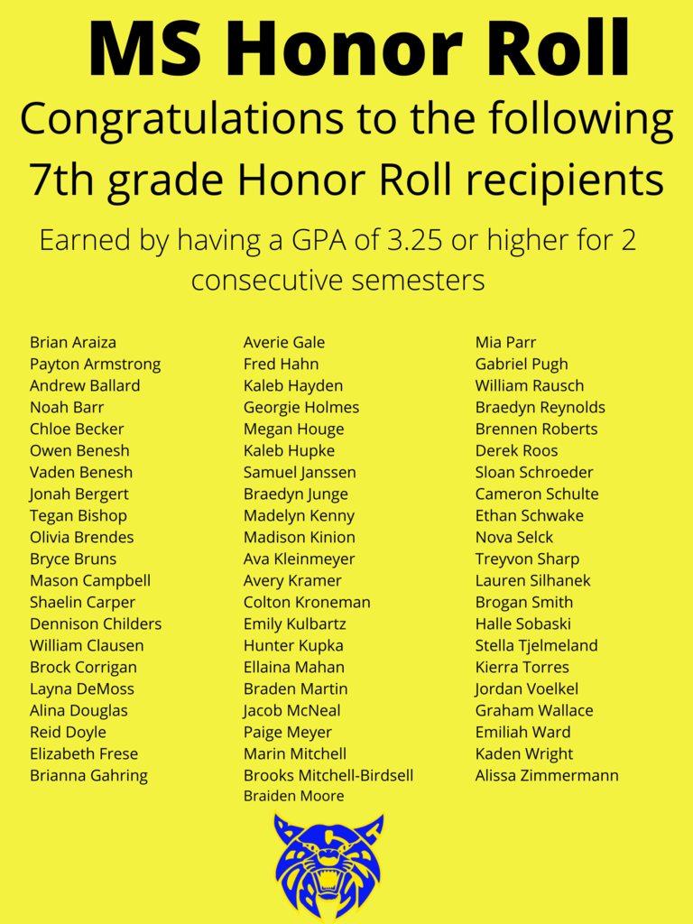 Benton Community MS Honor Roll 2022