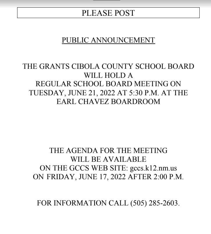 School Board Meeting