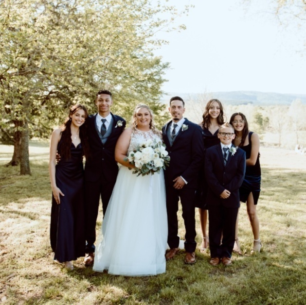 bride and family