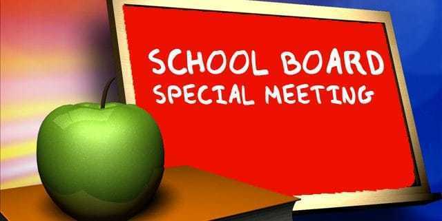 Special School Board Meeting