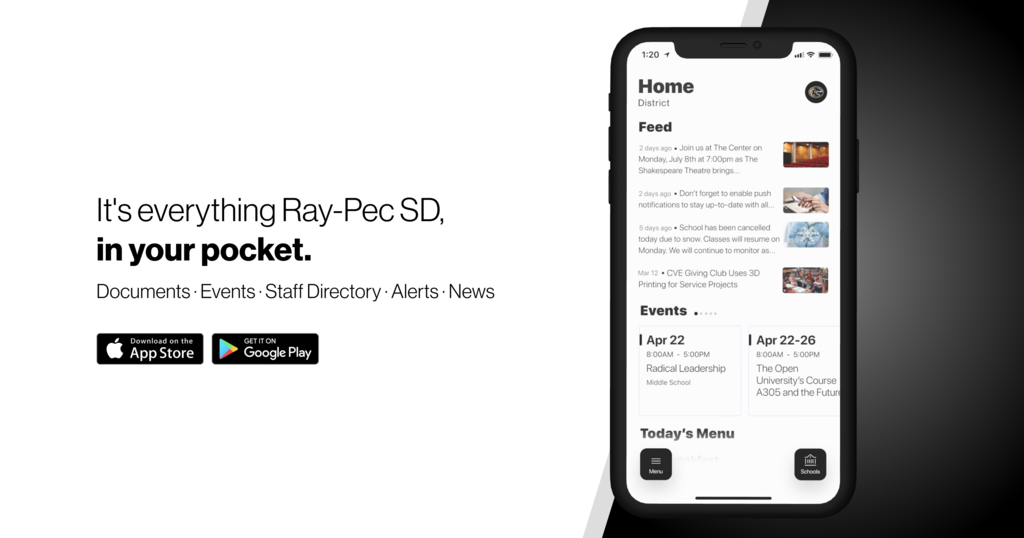 ray pec sd marketing poster information about how to get app