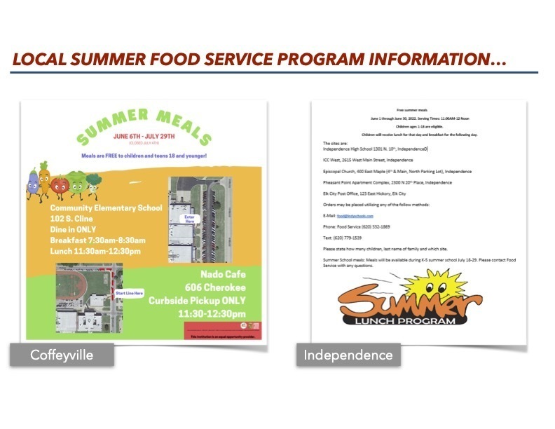 Local Summer Food Service Program Information