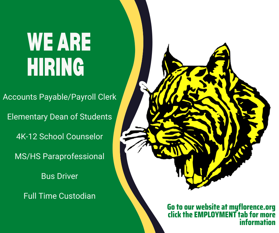 We are hiring Accounts Payable/Payroll Clerk, Elementary Dean of Students, 4K-12 Counselor, MS/HS Paraprofessional, Bus Driver, Full Time Custodian
