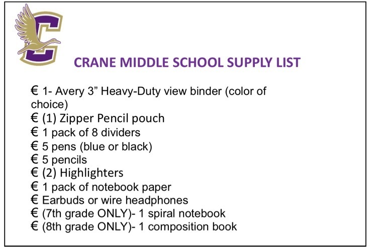 MS Supply List