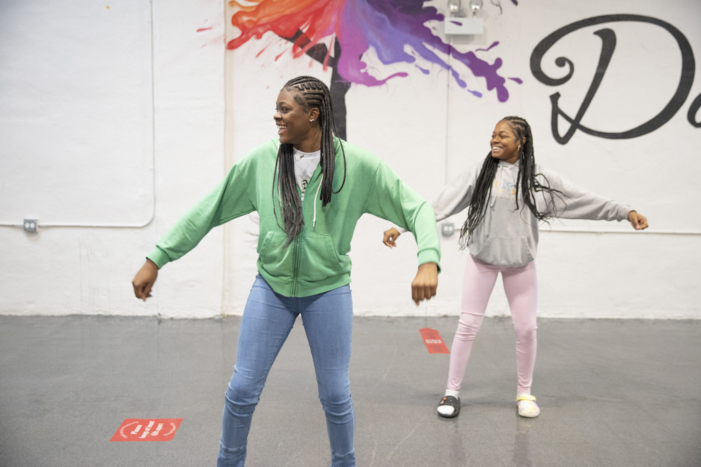 Students dancing