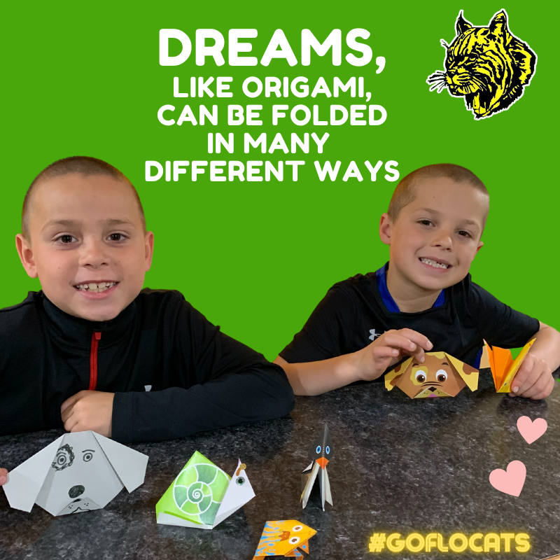 Dreams like origami, can be folded in many different ways