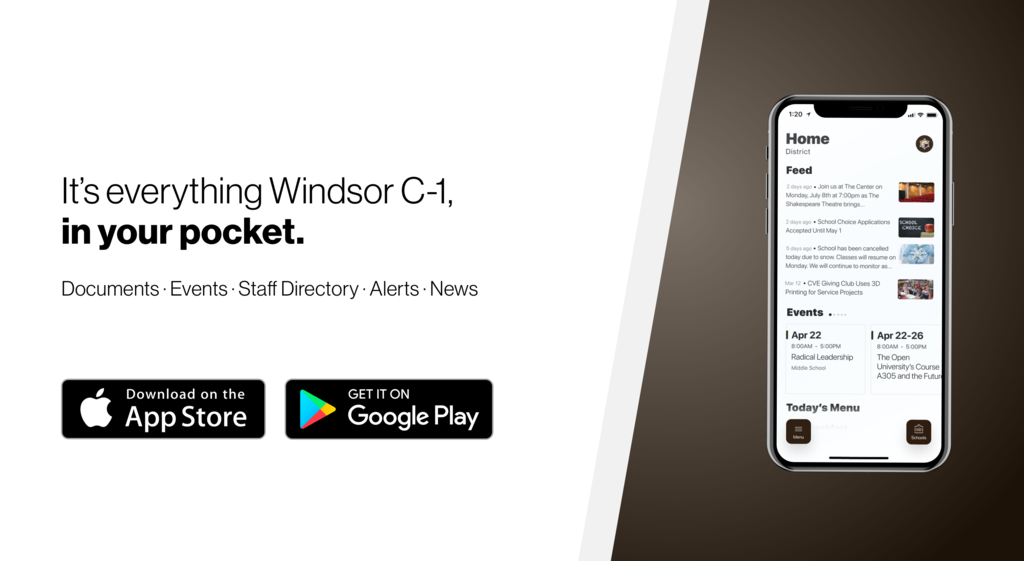 download the school app today in both Apple and Google Play stores