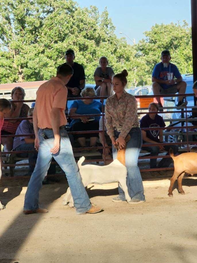student with animal