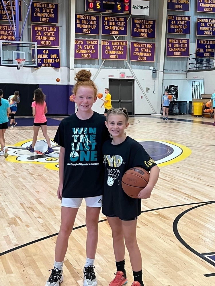 Cambi C and Josie M at Basketball Camp