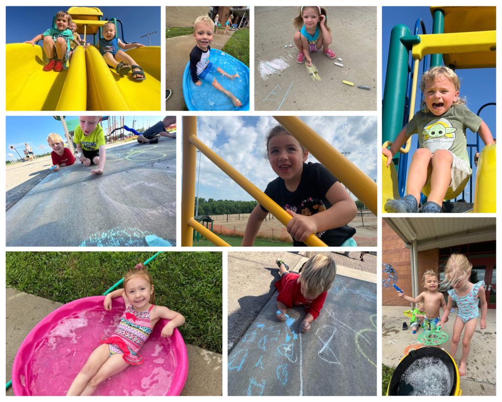 collage of students having fun outdoors