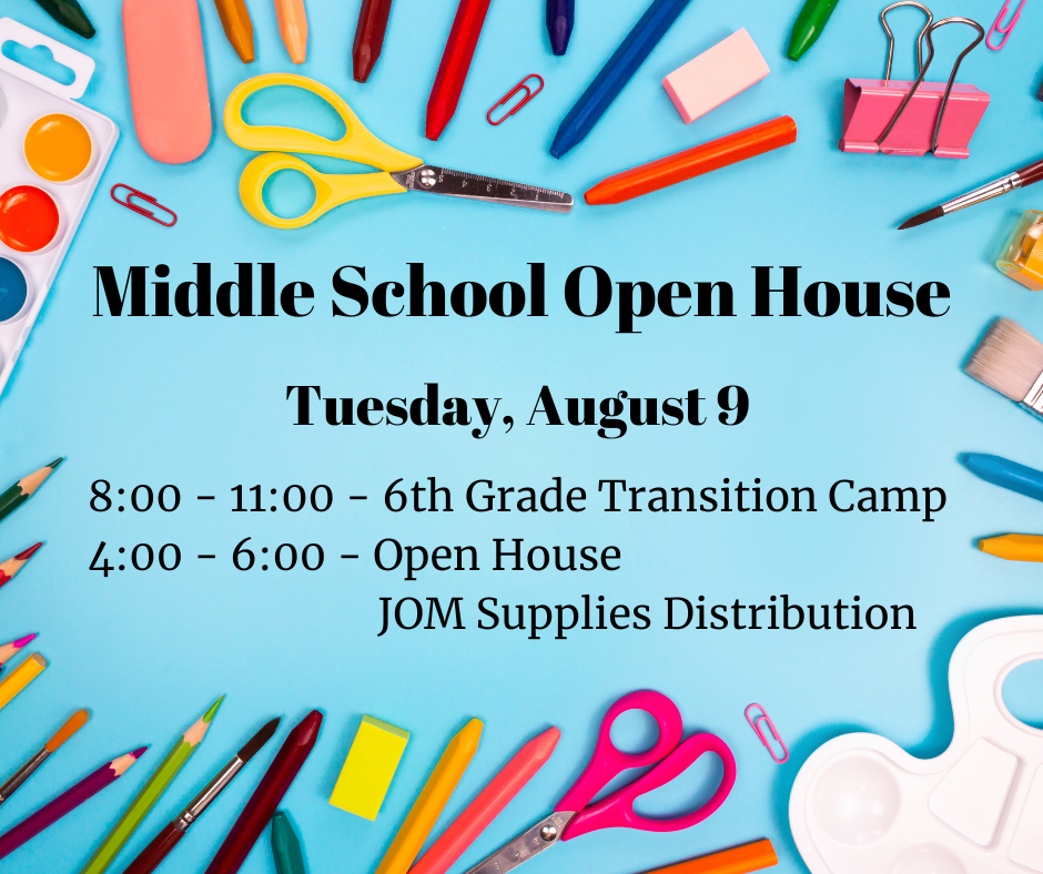 MS Open House on Tuesday, August 9