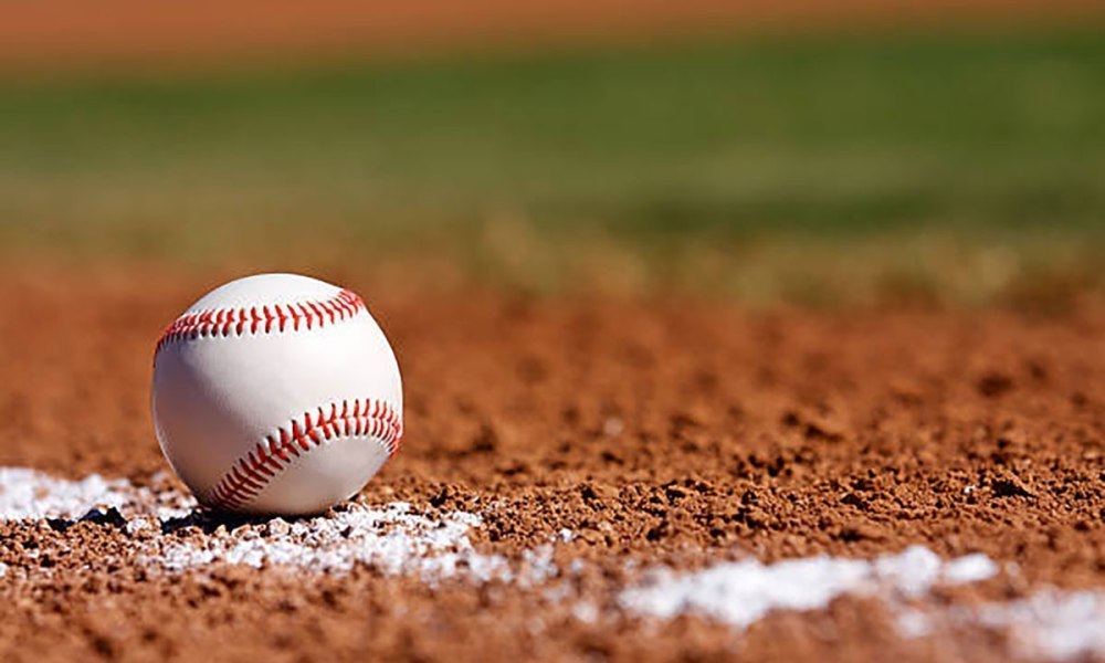 baseball sitting on field