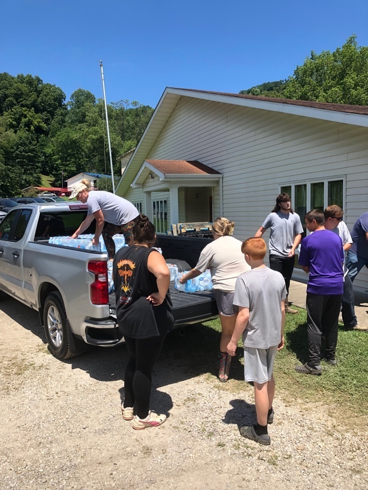 Owsley County School District donates water to flood victims 